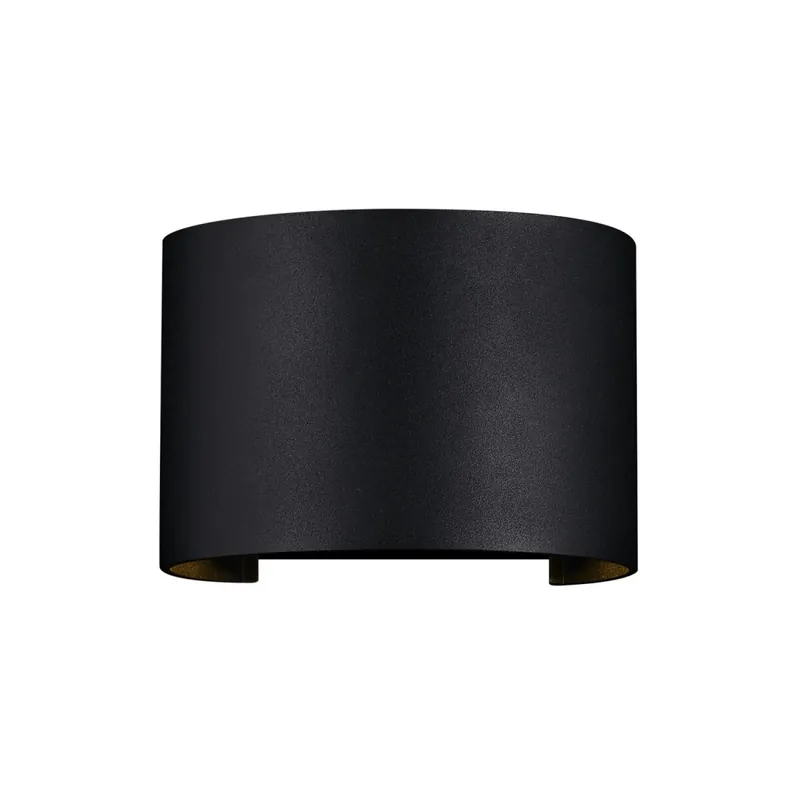 Billig LED Außenlampe Wand Metall IP54 Up Down 400 lm Schwarz