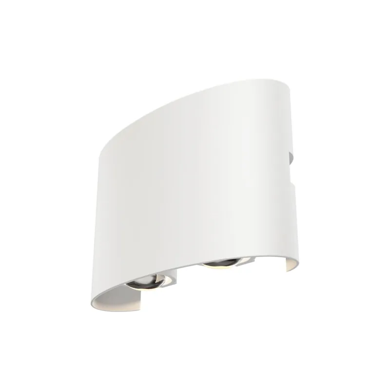 Preis Gesenkt LED Außenlampe Wand Metall IP54 B: 12 cm Up Down Weiß