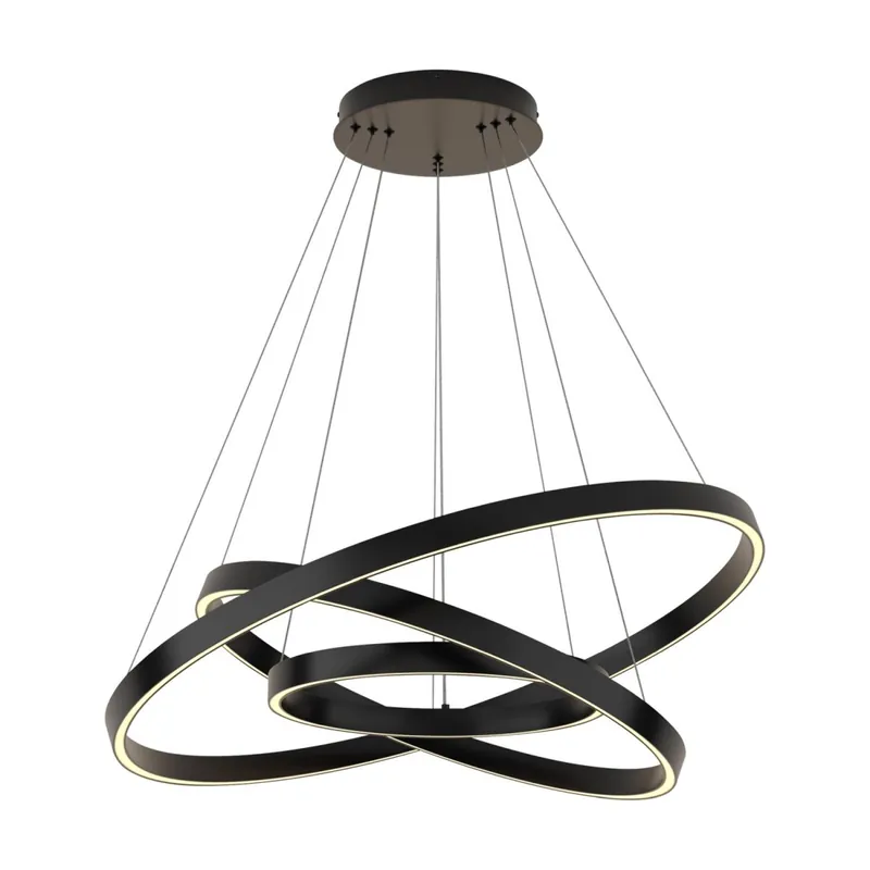 LED Kronleuchter Aluminium rund D: 80 cm H: max. 120 cm Markenprodukt