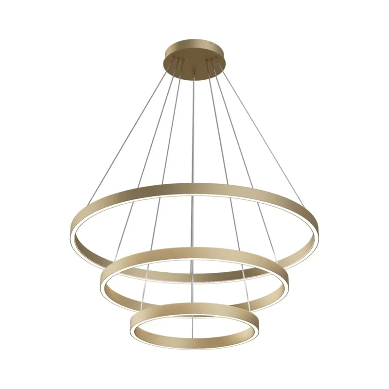 LED Kronleuchter Aluminium rund Ø 80 cm H: max. 120 cm Neue Kollektion
