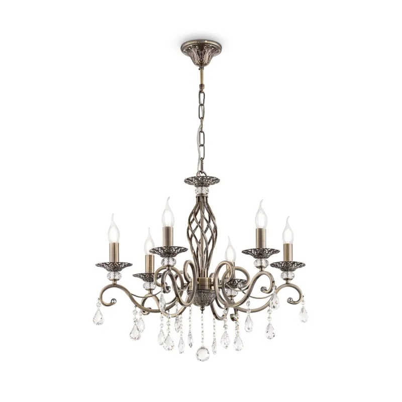 Ausverkauf Hängeleuchte Metall 63 cm breit H: max. 116 cm E14