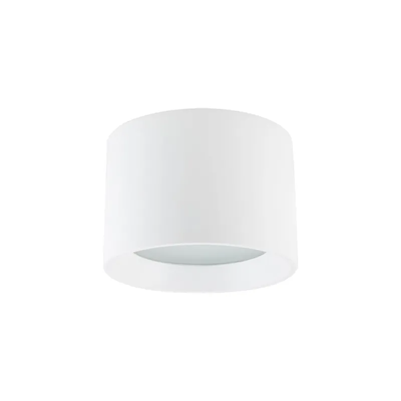 Zertifiziert Deckenstrahler Weiß Aluminium GX53 IP54 B:10 cm Aufputz