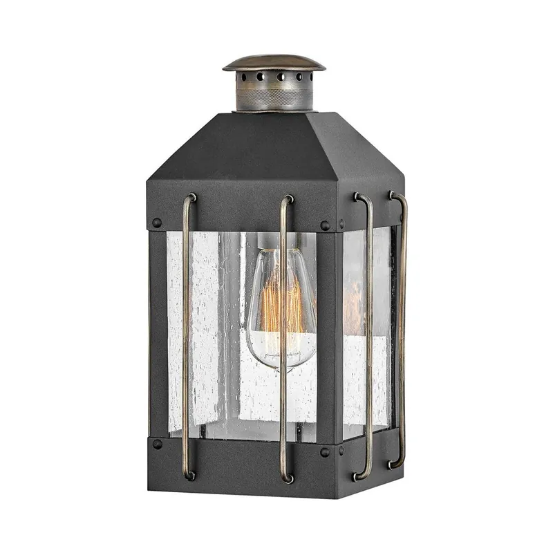 Außenleuchte E27 Wand Glas Aluminium IP44 34,4 cm hoch Heißes Angebot