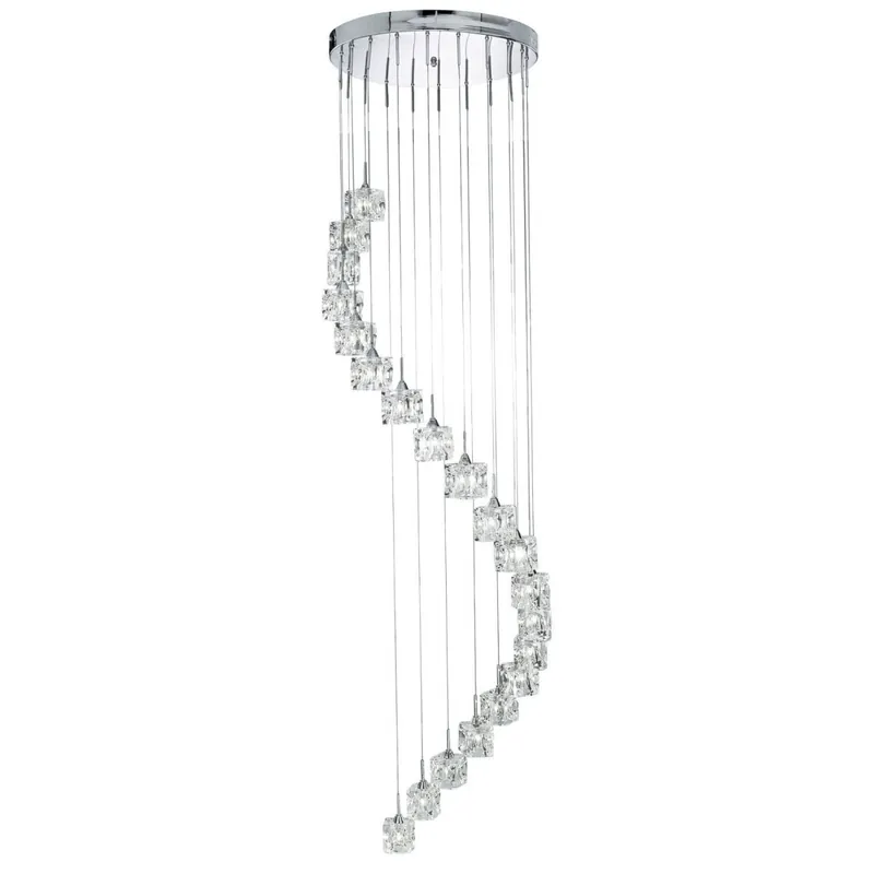 LED Pendelleuchte Glas Metall B:45 cm 3 W 20-flammig Meistverkauft