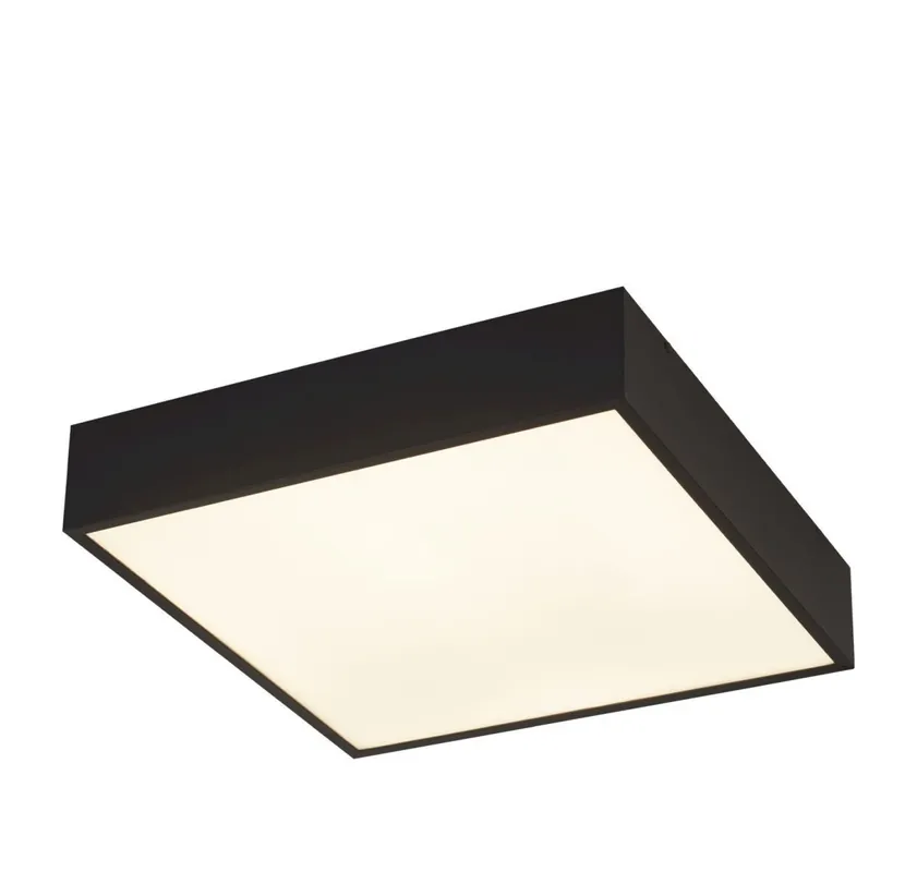 LED Deckenleuchte Aluminium IP44 B:30 cm Schwarz Weiß Sichere Zahlung