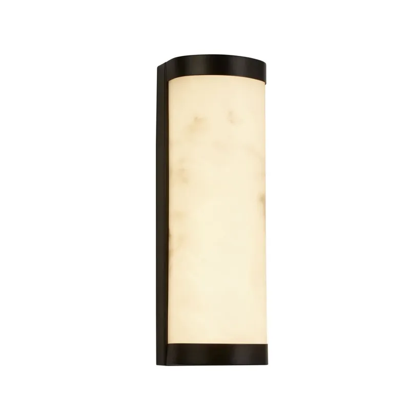 LED Wandleuchte Harz Metall Schwarz Marmor IP44 B:12 cm Neue Ware