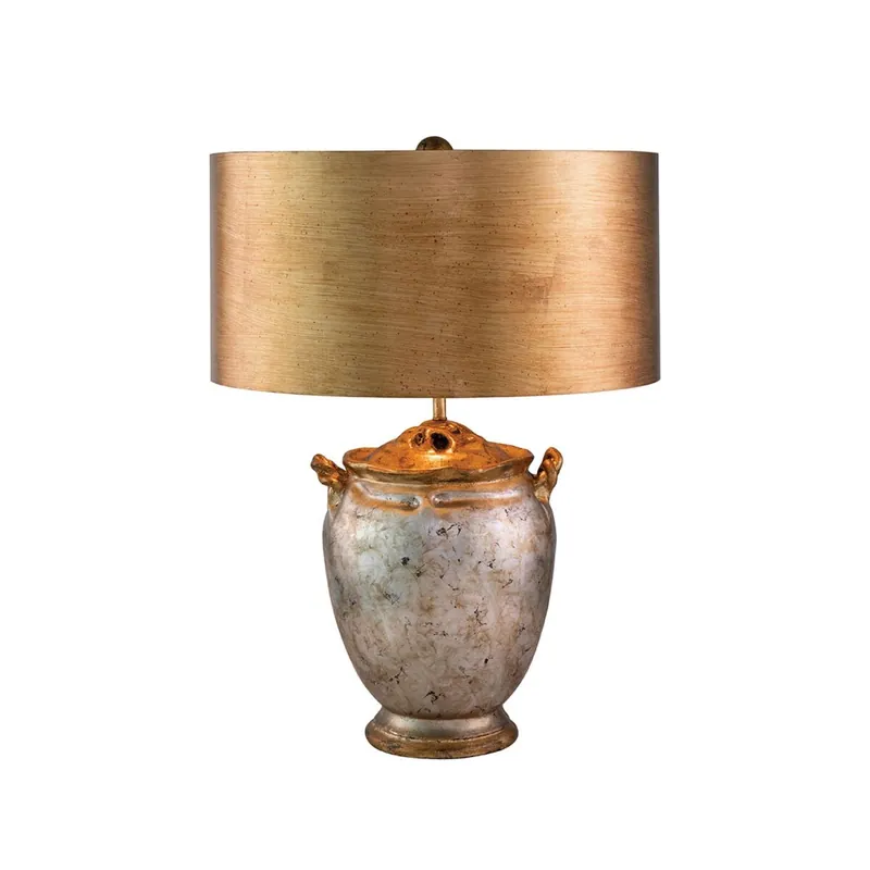 Tischlampe E27 Silber Antik Gold 61 cm hoch Klassisch Versand Am Gleichen Tag