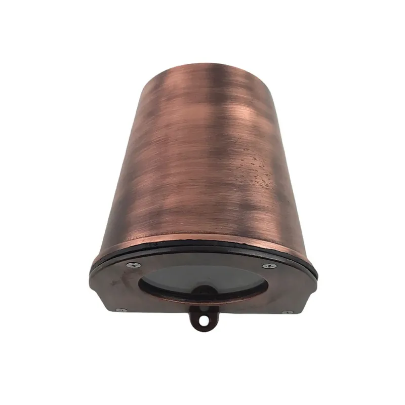 Außenwandlampe Glas Echt-Messing GU10 IP54 10 cm hoch Mega-Angebot