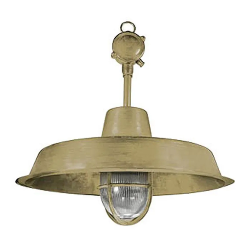 Angebot Außenlampe Messing Glas D: 46 cm IP44 in E27 rund LITOS