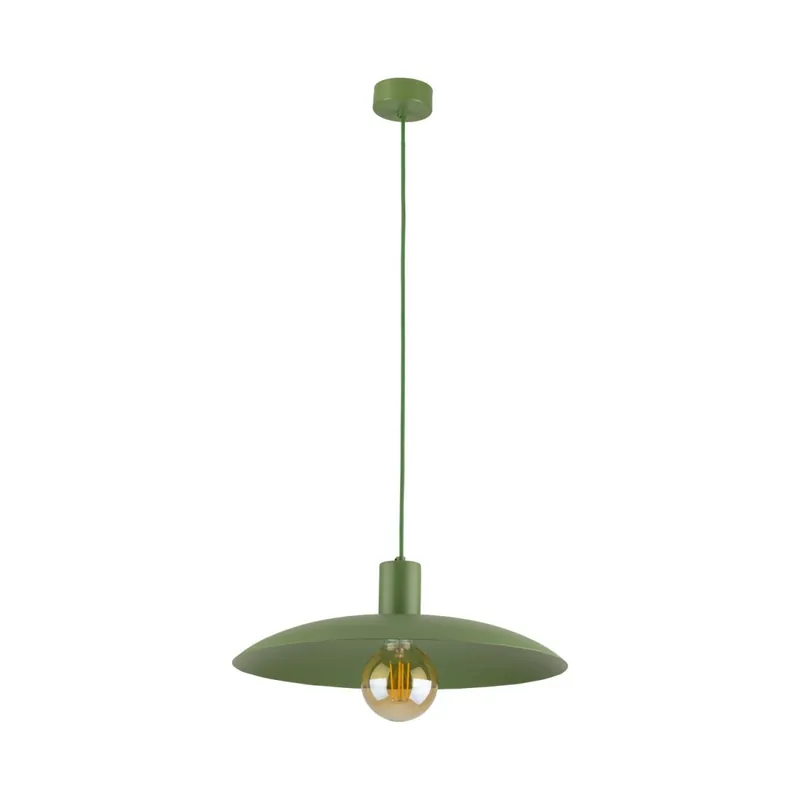 Markenware Runde Hängelampe Metall Ø41 cm E27 Loft in Grün