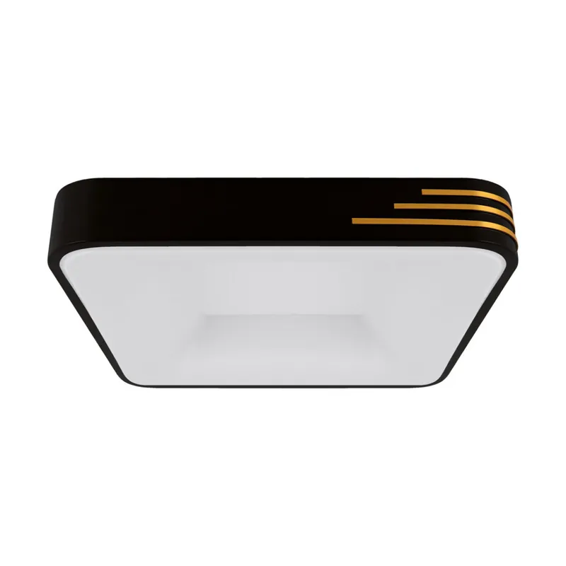 Heißes Angebot LED Deckenlampe Schwarz Weiß Gold B: 42 cm 4200 K
