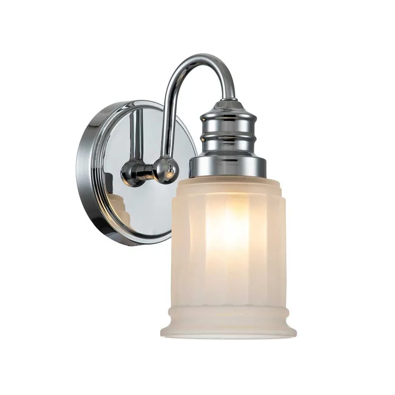Badleuchte Metall Glas H: 23,7 cm IP44 G9 LED 3000 K Neue Kollektion
