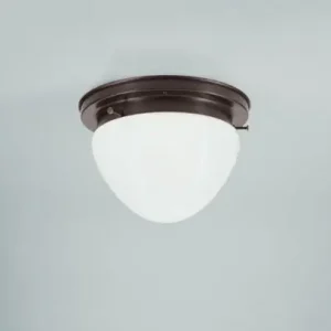 Echt Stilvolle Deckenleuchte E27 Messing Antik Glas Ø20 cm