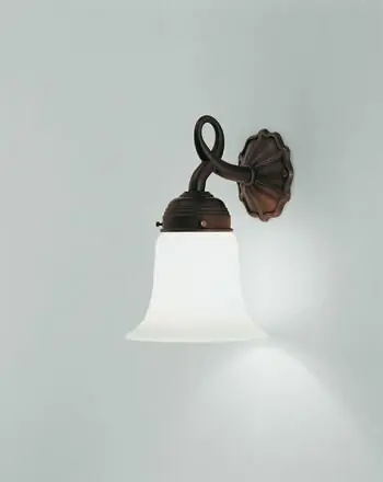Elegante Wandlampe Echt-Messing Glas E27 dekorativ Nur Heute