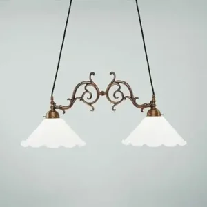 Direkt Vom Hersteller Hängelampe Berliner Messing Glas E27 77 cm 2-flammig