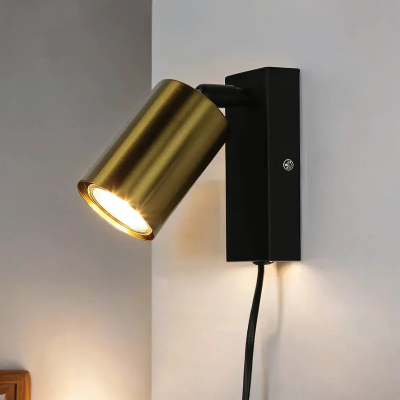 Wandlampe mit Schalter Kabel GU10 verstellbar Nur Heute