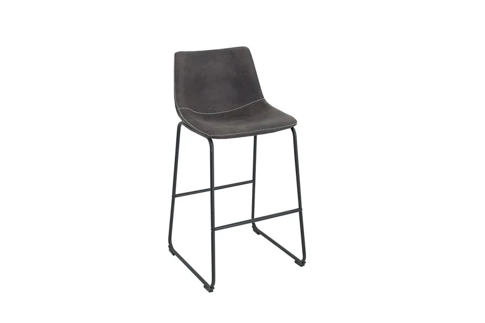 Bartisch Microfaser Eisen 49 cm in Vintage Grau Schwarz Sonderaktion