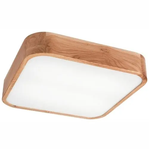 Sofort Bestellen Deckenlampe klein eckig B: 45 cm Holz Metall für 4x E27