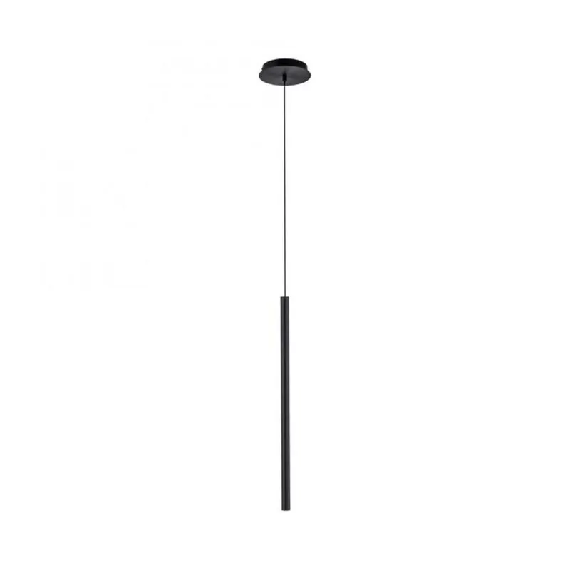 Super-Preis LED Pendelleuchte Schwarz Metall Ø2,5 cm rund dimmbar