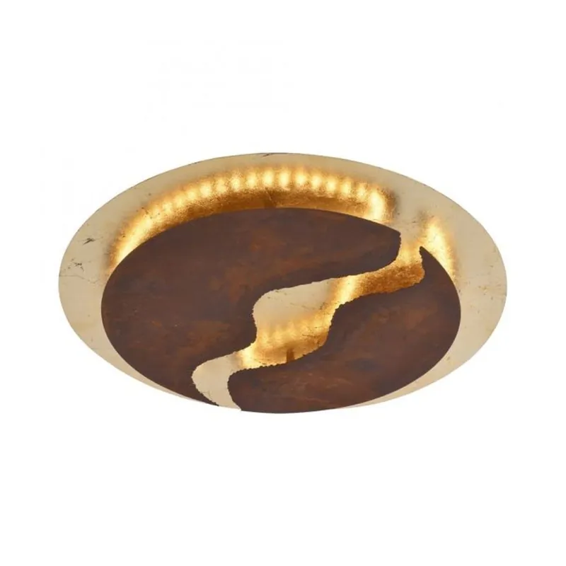 Jetzt Kaufen LED Deckenleuchte dimmbar Rostbraun Gold Ø50 cm 3000 K