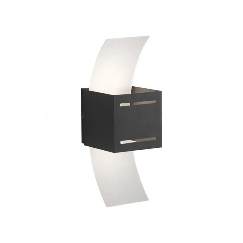 Angebot Wandlampe Metall Anthrazit indirekt G9 H:30 cm Modern