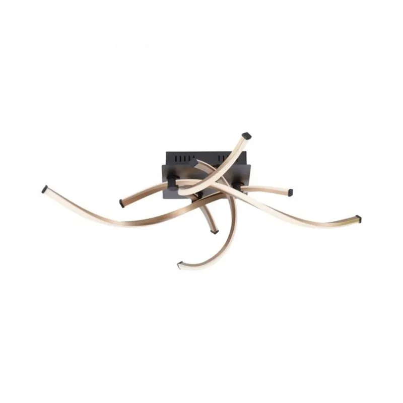 Schnäppchen Dimmbare LED Deckenlampe Schwarz Gold L:78 cm 4220 lm