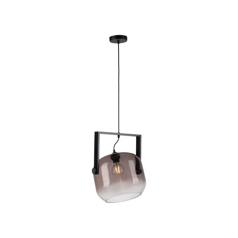 Neue Ware Blendarme Hängelampe Glas Metall L:35 cm E27 Industrie