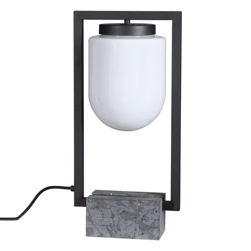 Highlight Tischleuchte außen Marmorsockel 52 cm hoch E27 IP44