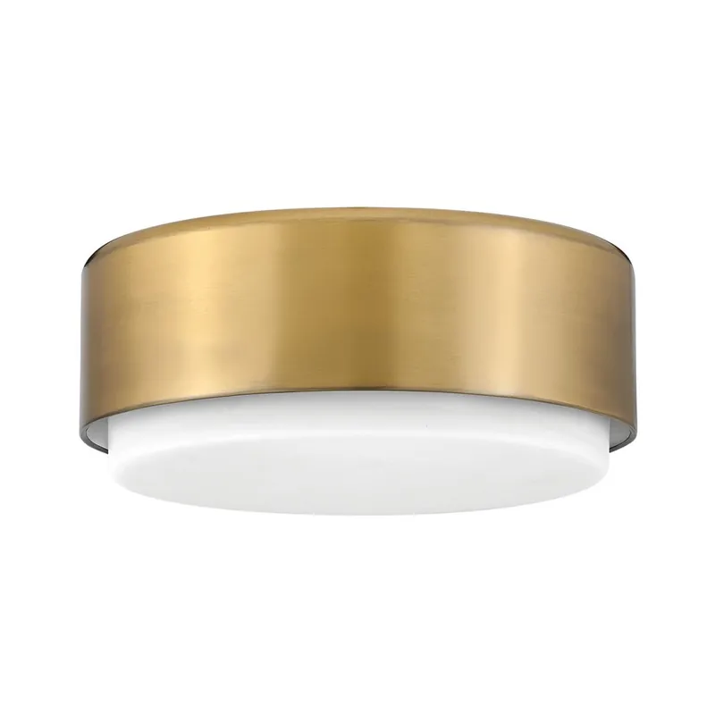 Deckenleuchte Metall Glas D: 30,5 cm rund 2x E27 Messing Weiß Knallerangebot