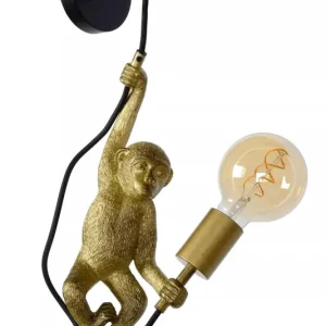 Jetzt Bestellen Wandleuchte Schwarz Gold Affe T:17,6 cm E27 Modern