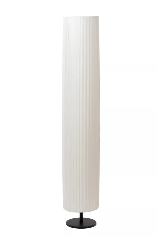 Runde Stehleuchte Stoffschirm Weiß E27 120 cm 2-flammig Expressversand