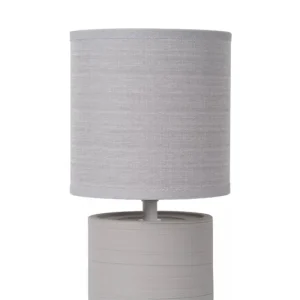 Aktuell Blendarme Tischlampe Keramik Stoff Grau E14 26 cm klein
