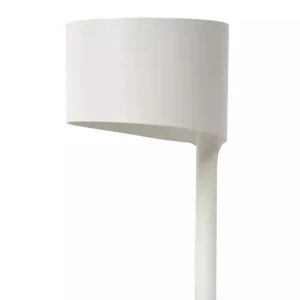Abverkauf Weiße Tischlampe Metall 28,5 cm klein E14 bis 40 W