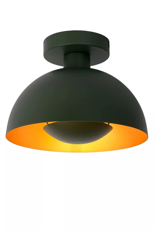 Deckenleuchte Industrial Metall Grün Ø25 cm rund E27 Zertifiziert