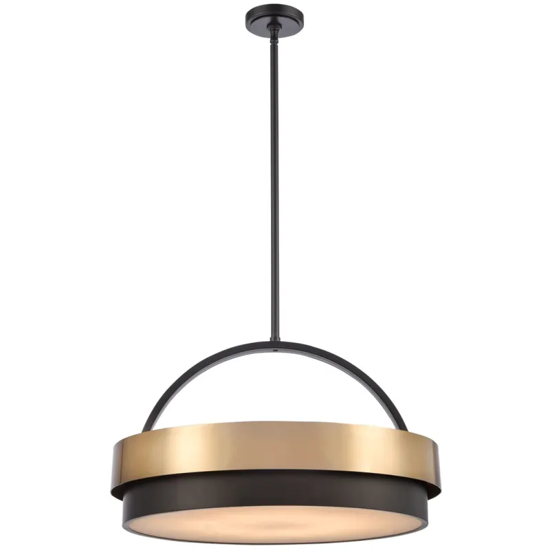 Schnäppchen Hängelampe rund Ø 60 cm Metall Alabaster 6x E14 blendarm