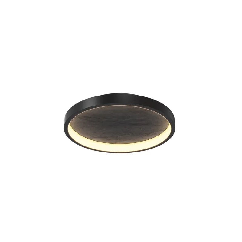 Angebot LED Deckenlampe Stein Metall Schwarz Ø40,5 cm 3000 K