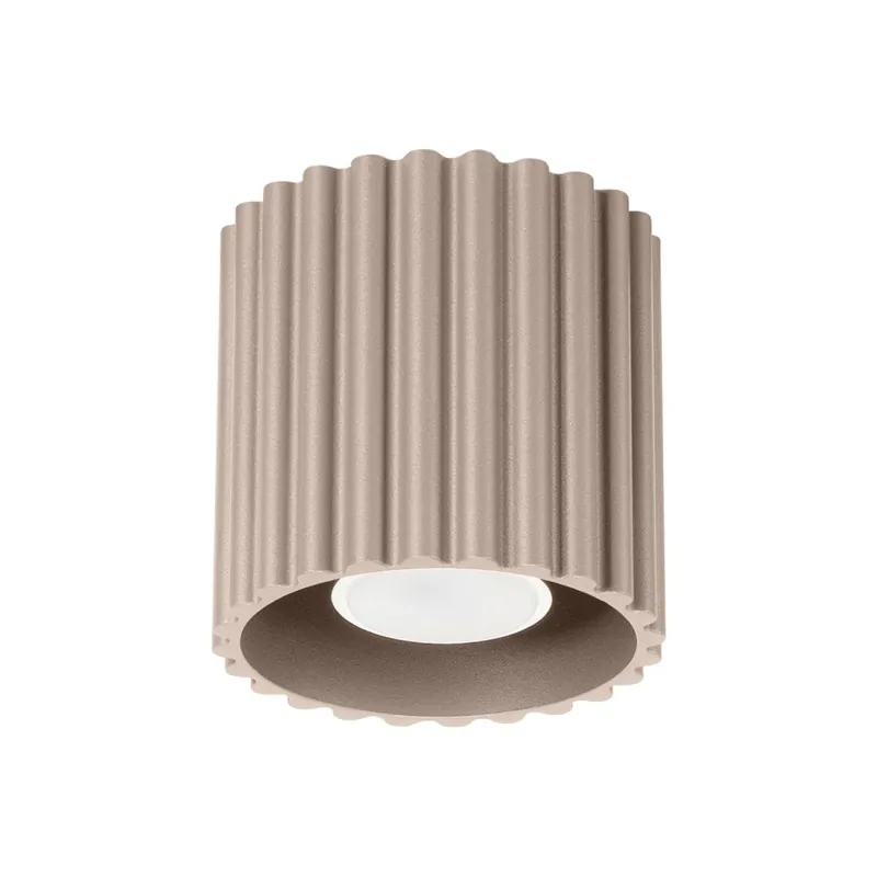 Rabatt Deckenleuchte GU10 Modern Taupe rund Ø10 cm Aluminium