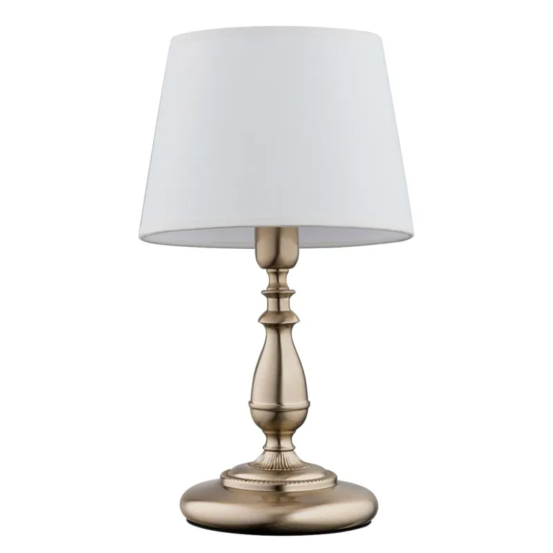 Tischleuchte E14 35 cm hoch Gold Weiß Jugendstil Top-Preis