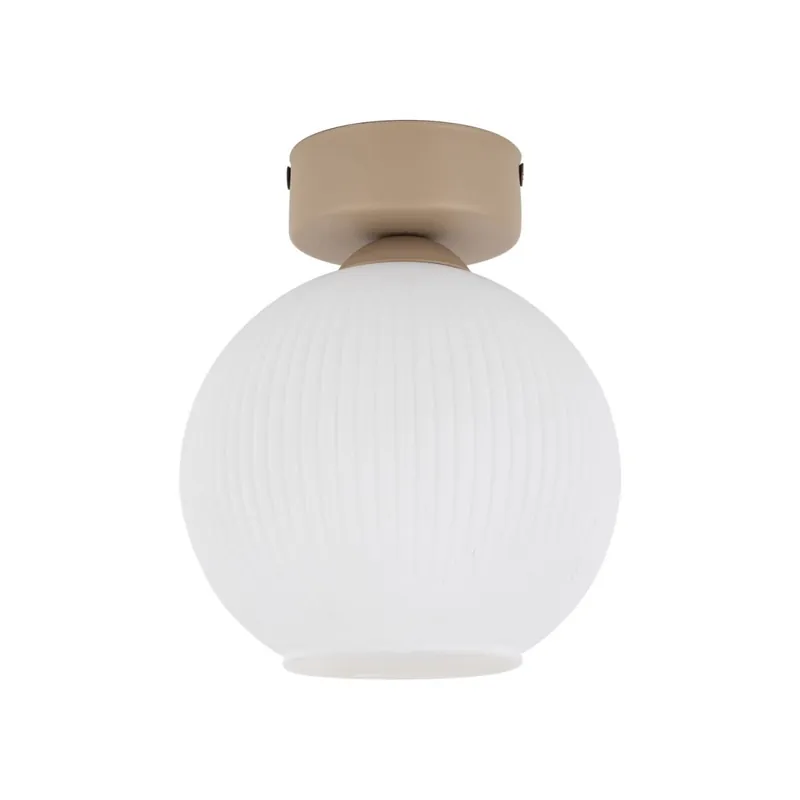 Markenprodukt Deckenleuchte Glaskugel blendarm Beige L:15 cm E14