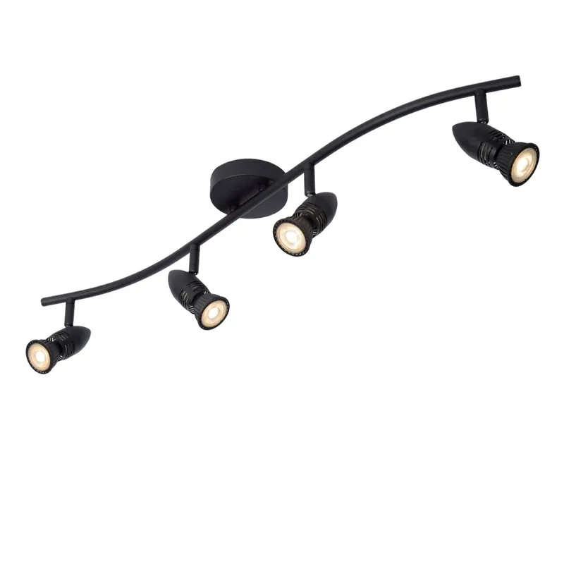 Preis Gesenkt Deckenstrahler flexibel Metall Schwarz GU10 H:76 cm
