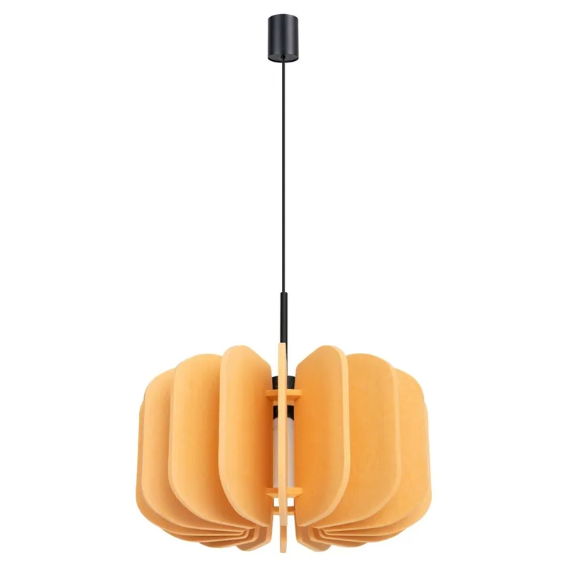 Hängelampe Filz Gelb E27 L:45 cm blendarm Modern Meistverkauft