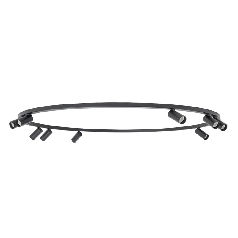 Günstig Deckenleuchte flexibel Schwarz GU10 B:130 cm 9-flammig