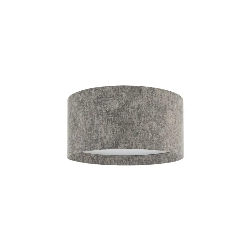 Deckenleuchte Stoffschirm Grau E27 B:35 cm Modern rund Schnäppchen
