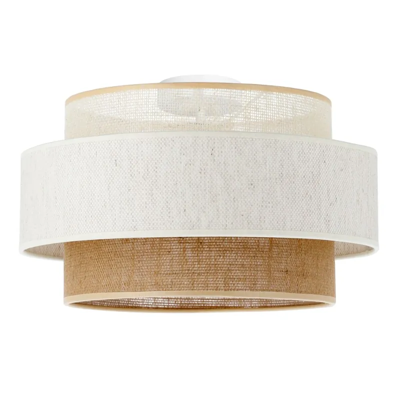 Wochenendangebot Deckenlampe Jute Weiß Natur E27 Ø40 cm dekorativ