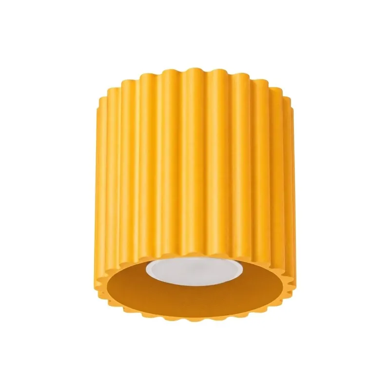 Aktuell Deckenleuchte Aluminium Gelb GU10 Ø10 cm rund