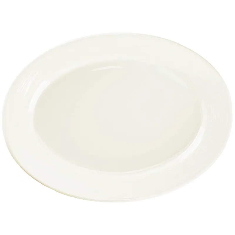 Neu Teller oval 310 x 270 mm Ivoris weiß Core