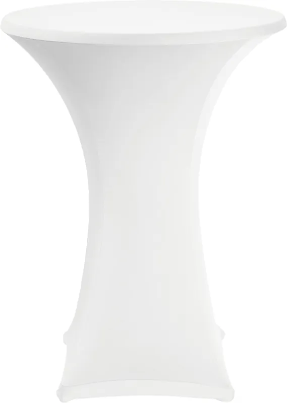 Stehtischbezug 70 cm weiß Preisknaller