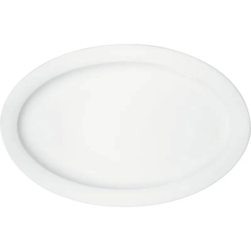 Platte oval mit Fahne 356 x 237 mm Geprüft