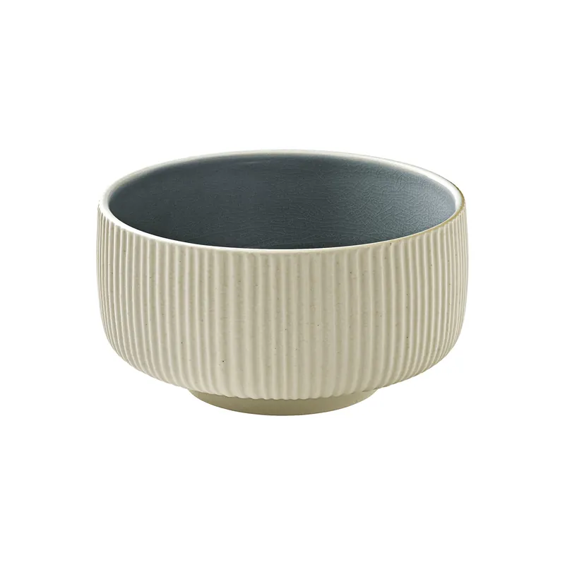 Neue Kollektion Schüssel rund Relief 150 mm / 0,88 l grau Nara grau