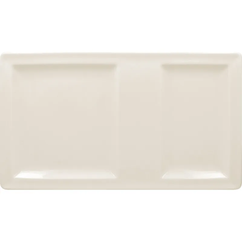 Platte rechteckig 370 x 210 mm mit 2 Flächen creme Classic Gourmet Online Kaufen